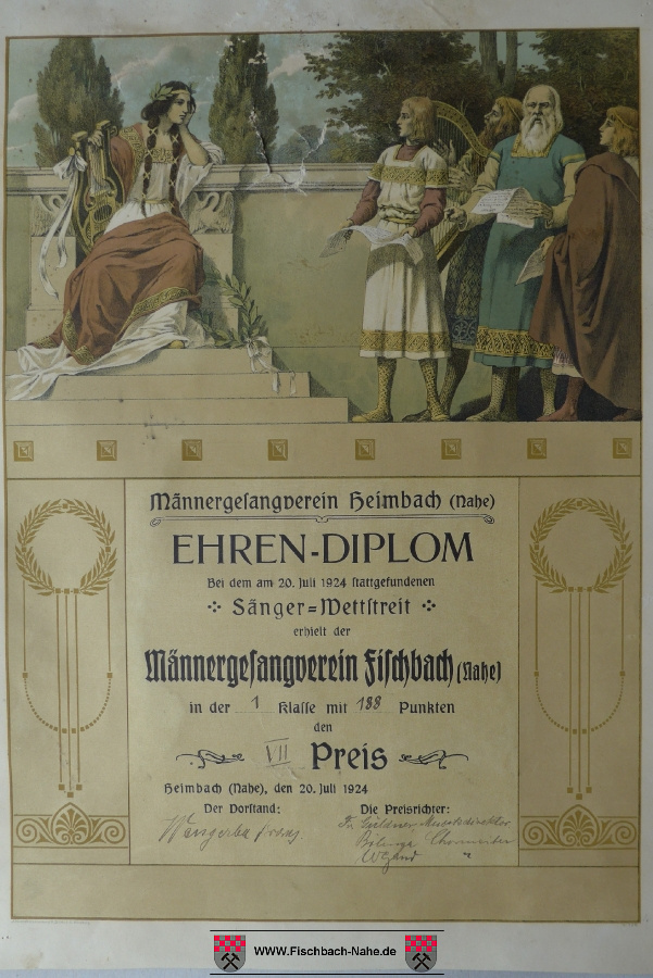Ehrendiplom Juli 1924