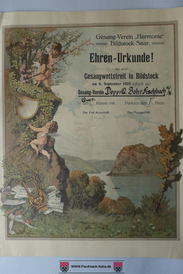 Ehrenurkunde September 1925